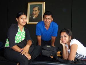 Edwin Torres, Hulda Hernández y Rosa Argentina Hernández